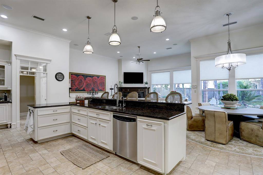 Spacious kitchen with plenty of storage.