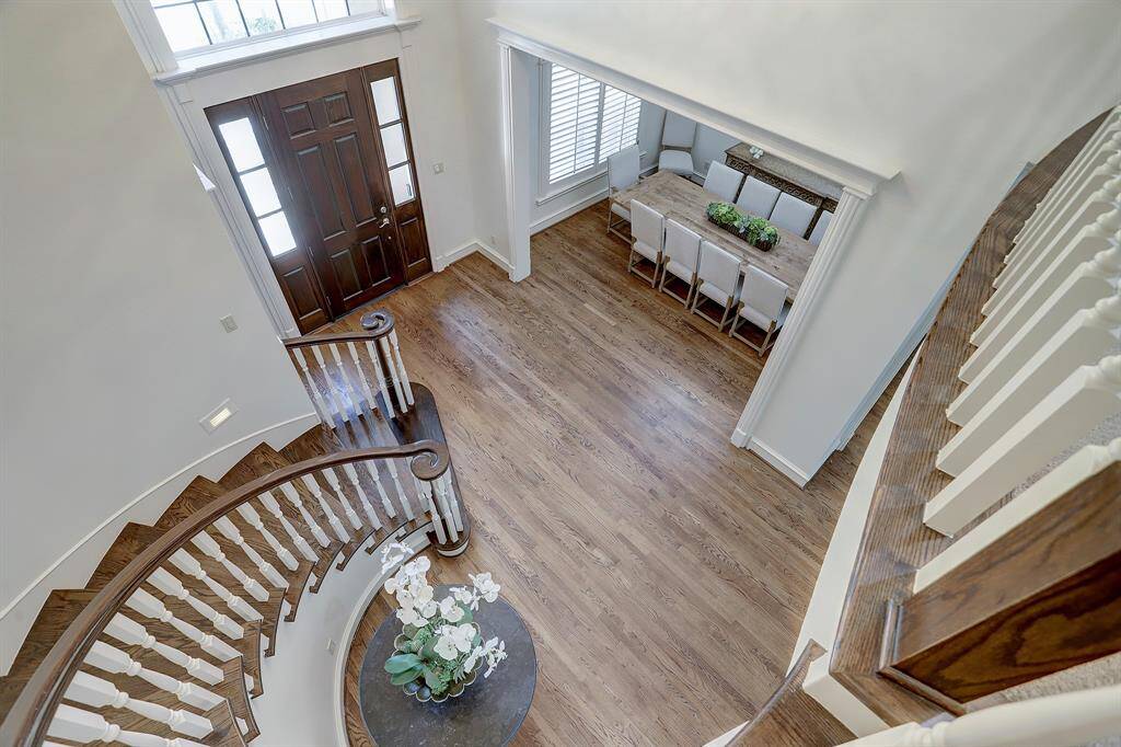 View from top of stairs.