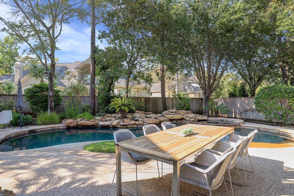 Around the pool, there is more than enough space for lawn chairs, patio furniture, etc. for your backyard barbecues!