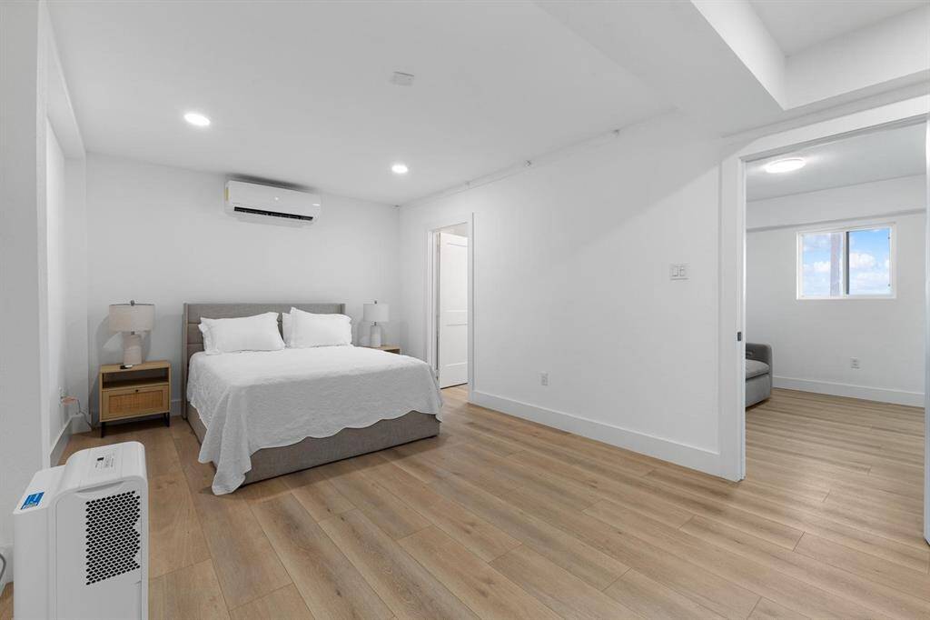Built out bedroom on bottom floor.