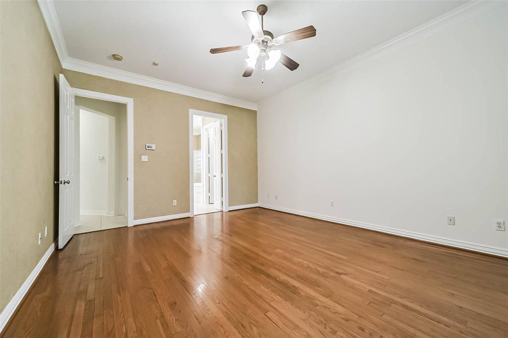 A view of the master towards the master bathroom.