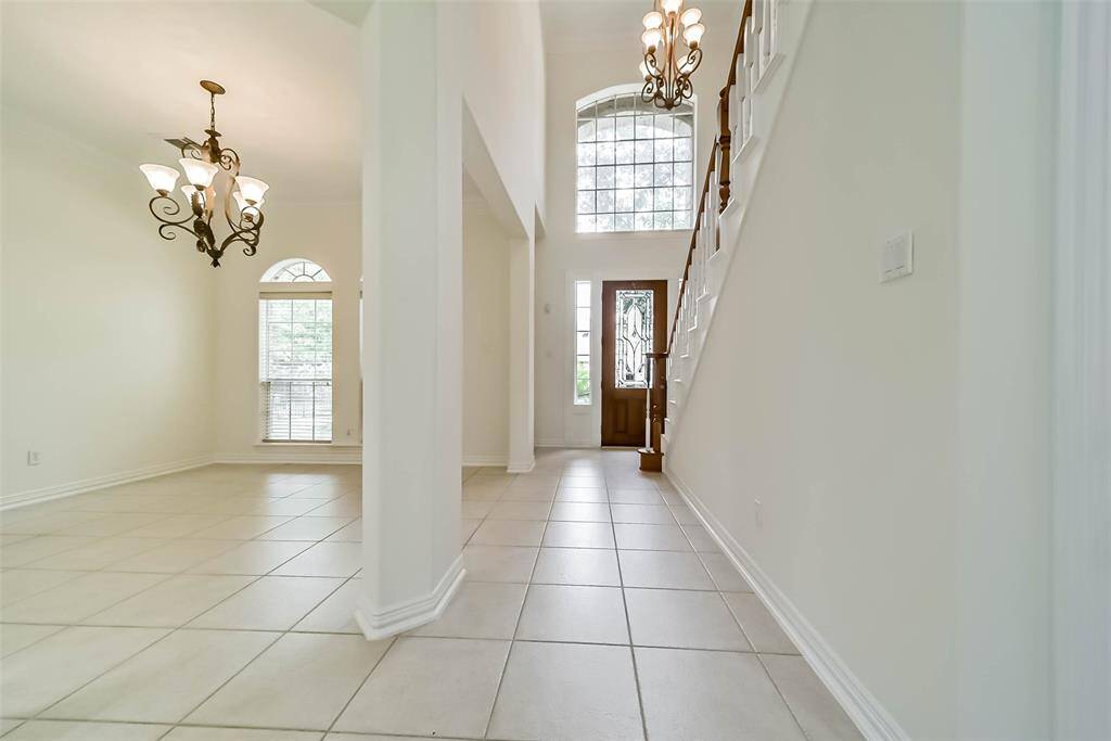A view towards the front door of this gorgeous home.