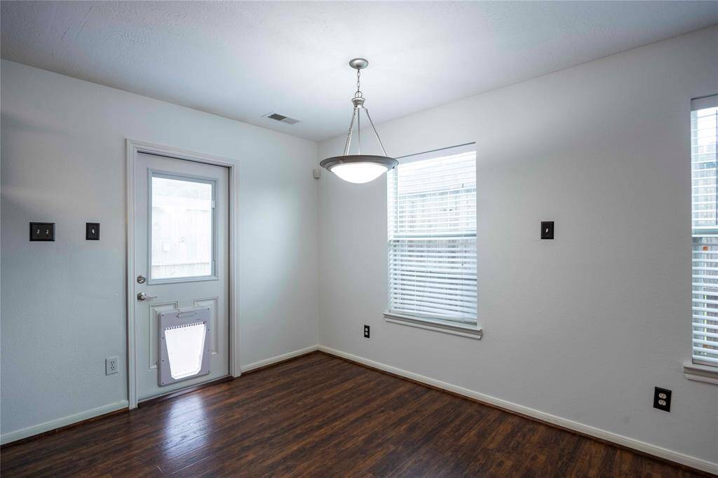 Dining and door to side yard