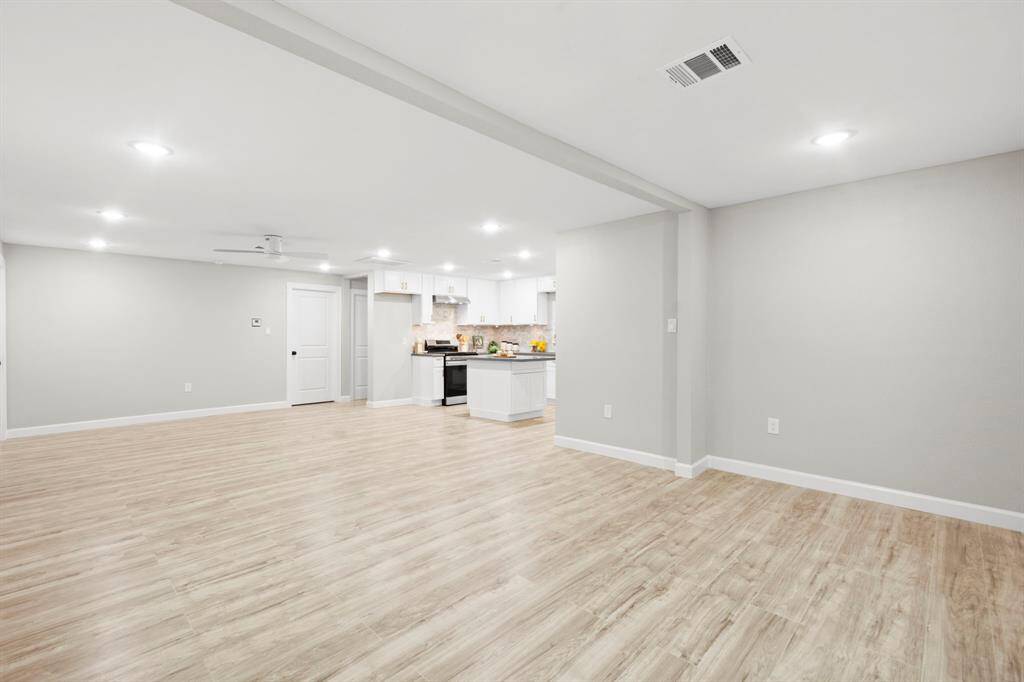 View of kitchen from Dining/Living area