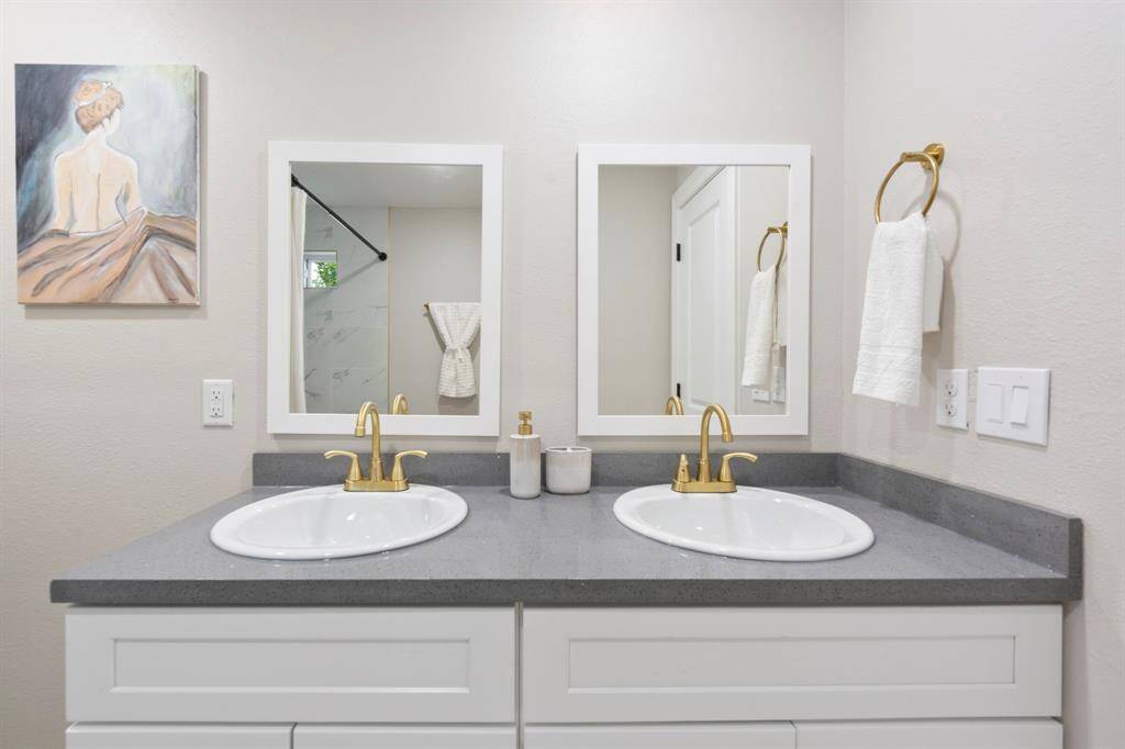 No sharing! Double vanities