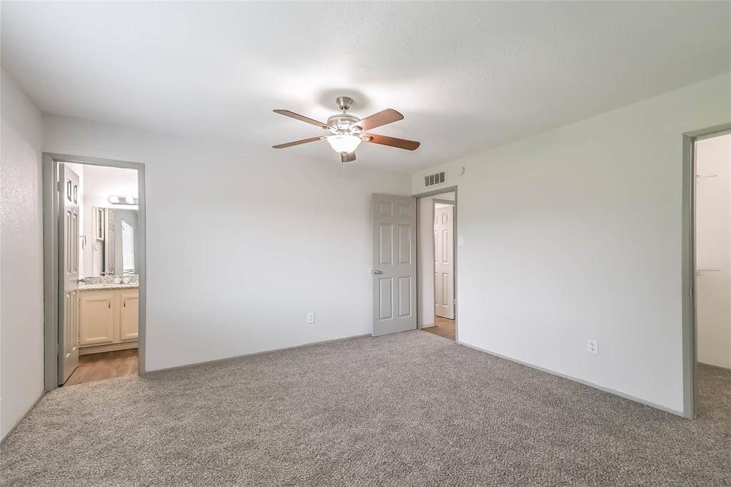 Primary bedroom has full bath and walk in closet
