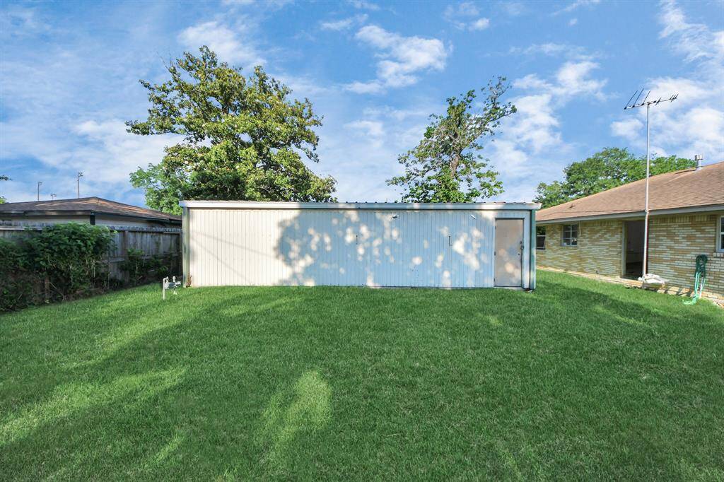 Fully fenced backyard