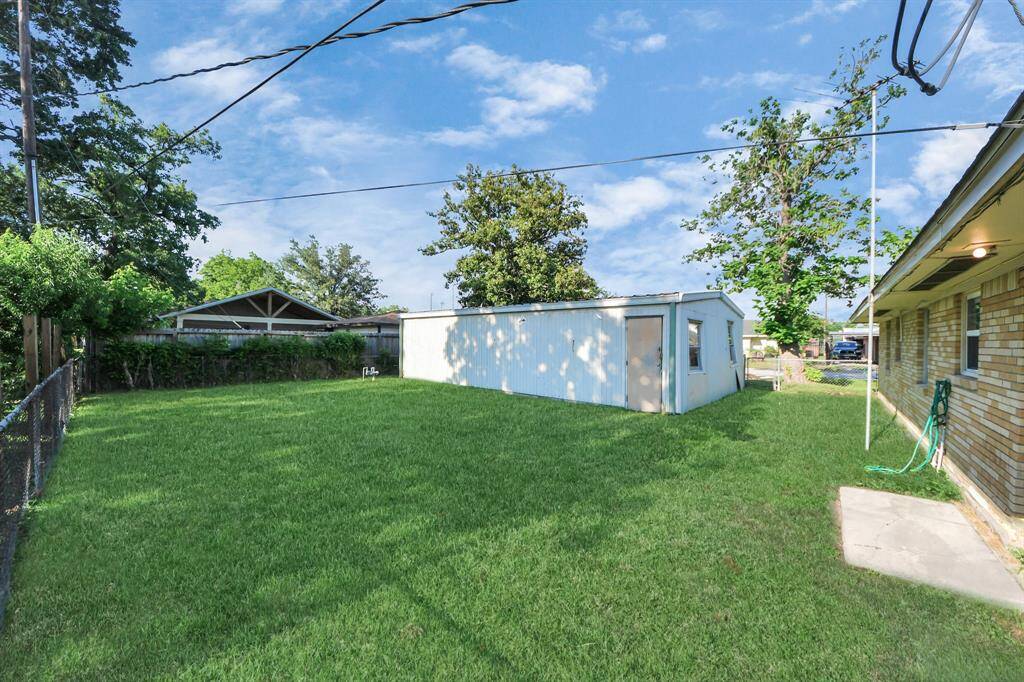 Fully fenced backyard