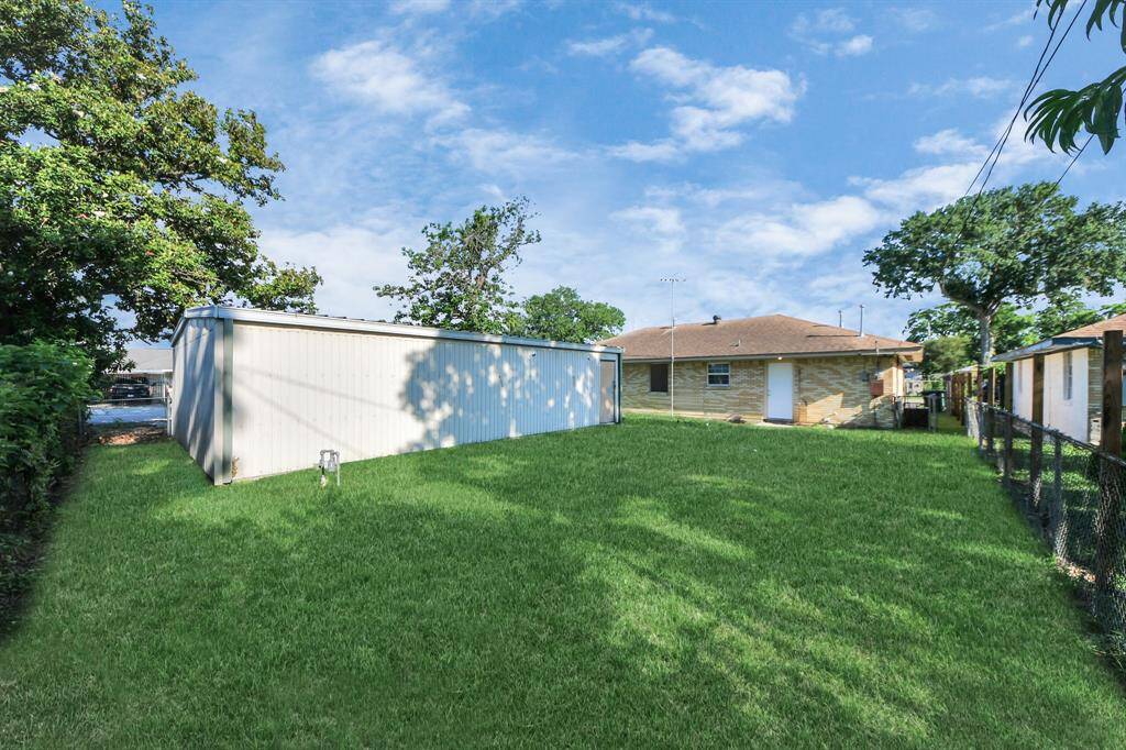Fully fenced backyard