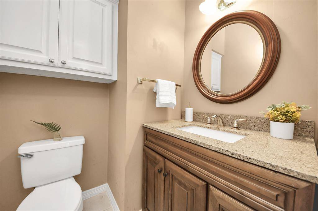 Even the half bath has a touch of elegance.