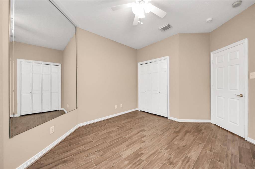 Here’s another angle of the bedroom—great closet space!