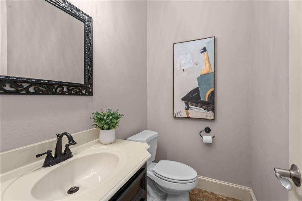 One of 2 powder rooms