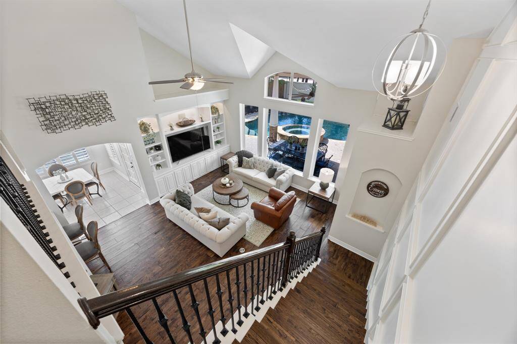 Travel upstairs to the huge gameroom, office nook, and 3 additional bedrooms.