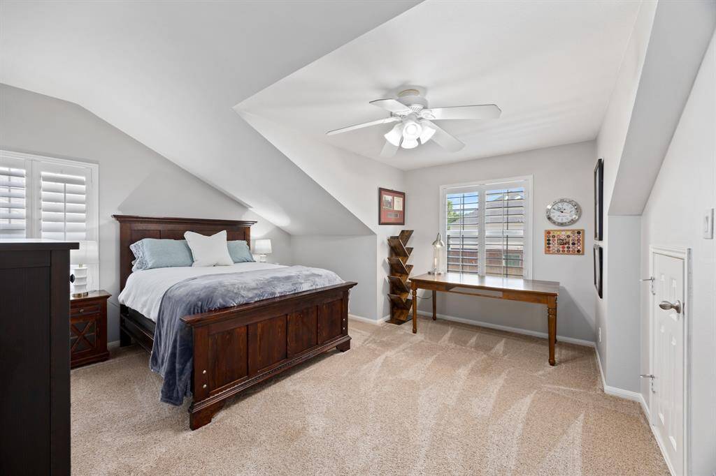 Bedroom #3 with a bonus alcove and small door with a little bonus room for storage or a play space!