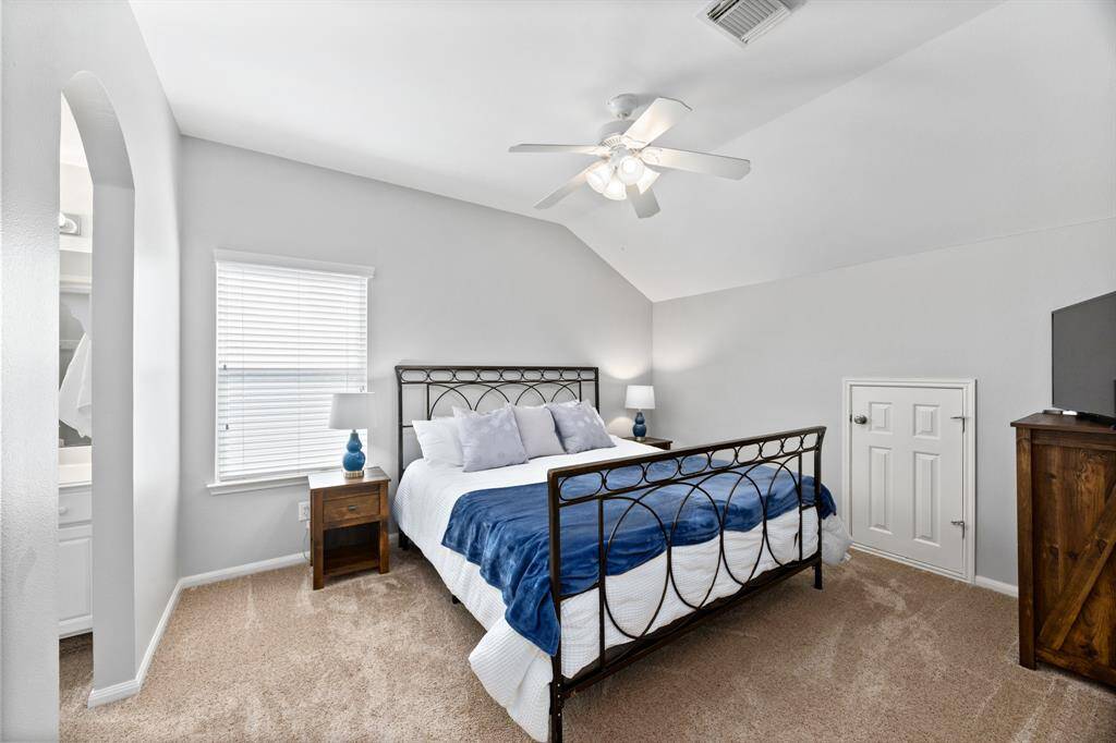 Bedroom #5 is tucked away in the back of the home and is on the other side of the Jack and Jill bathroom.