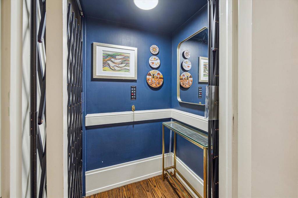 The home is elevator-equipped to all levels for ultimate convenience.