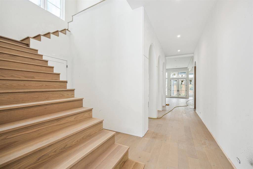 Dramatic staircase with wonderful natural light.