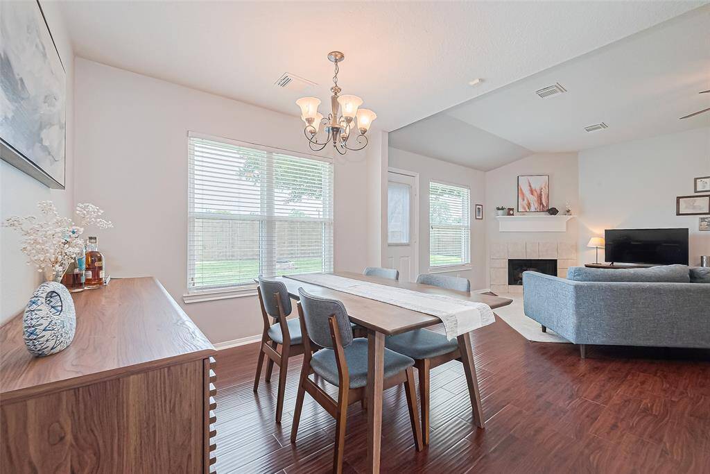 There is an abundance of natural light throughout the home.
