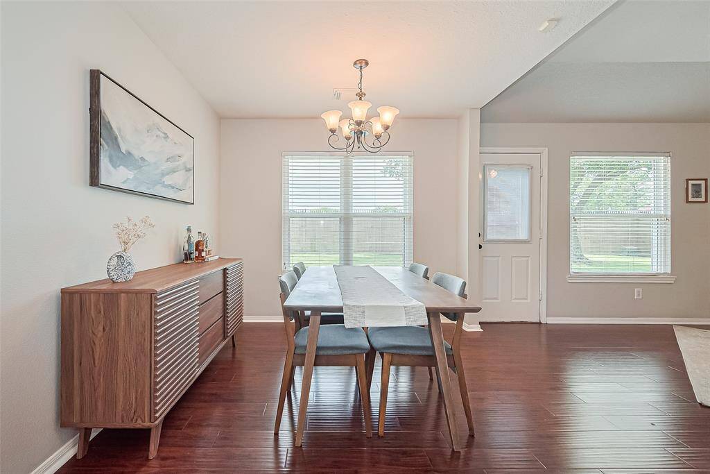 View of dining room from the kitchen.