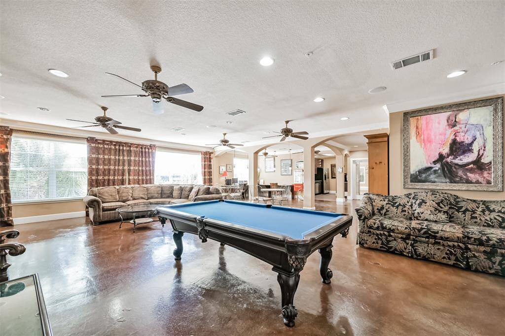The club room provides a space to relax and have some fun.