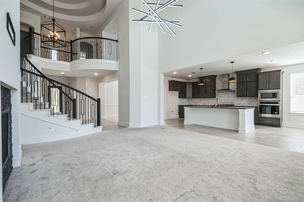 Living room and kitchen
