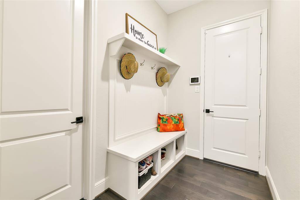 Mud room leading to garage.