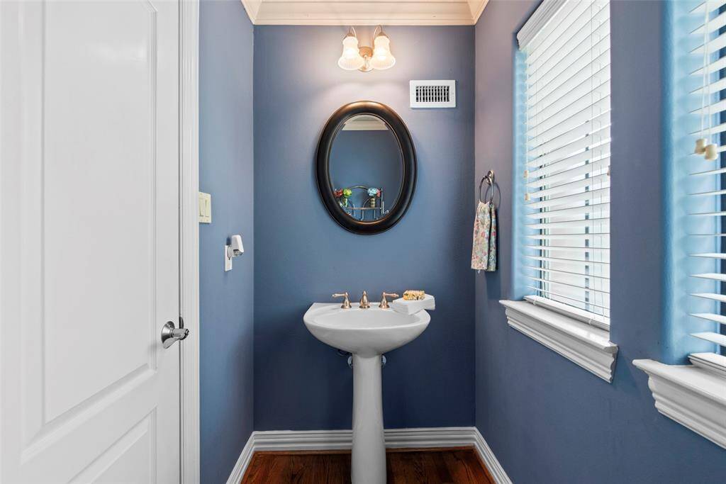 Light filled powder room