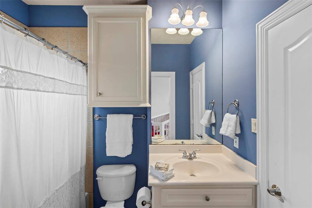 Built in storage as well as a spacious linen closet in secondary bath