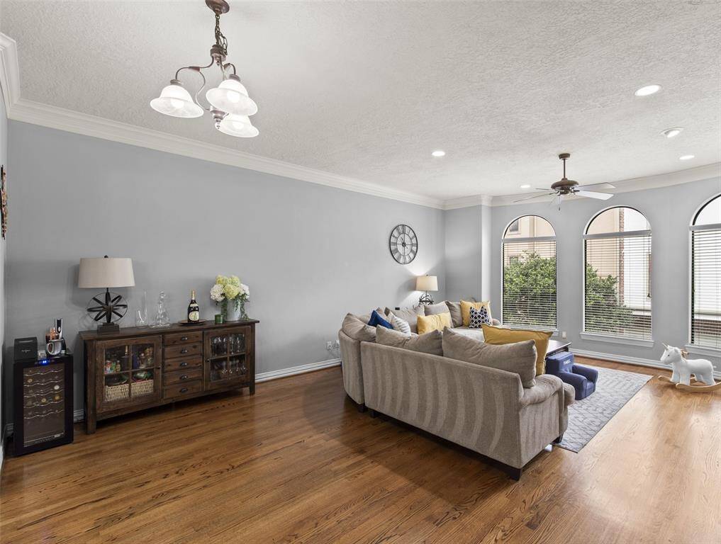 View from kitchen of living room/great room