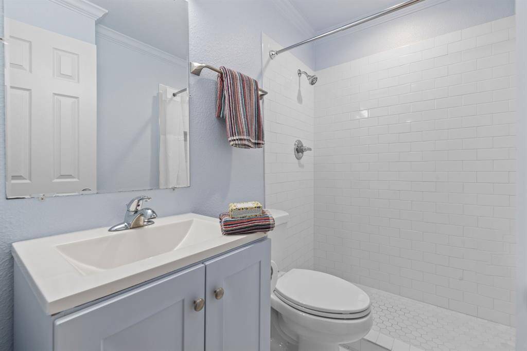 Upstairs bathroom also recently remodeled.