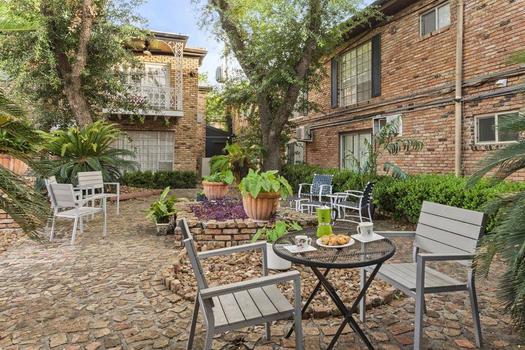 Charming interior courtyard is the perfect place to start your day