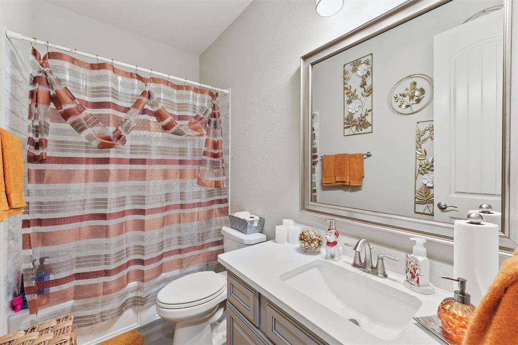 Guest bathroom located at the front of the house