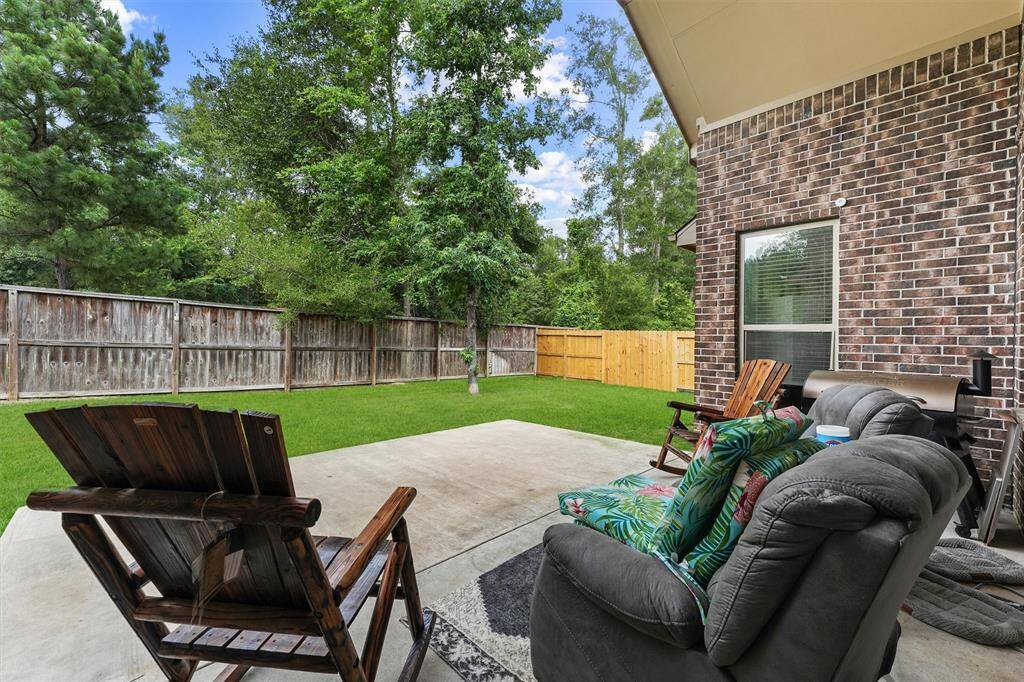 Covered patio comes with a gas stub out to build your dream Summer kitchen