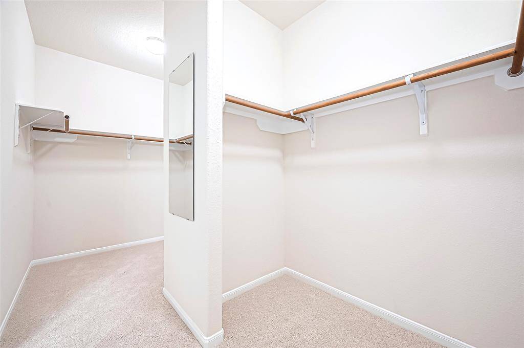 His-And-Her Closet. The Layout provides ample room for clothing, accessories and personal items
