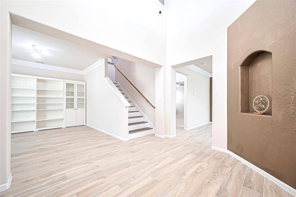 Ample natural light and a refined design enhance the overall aesthetic of the space