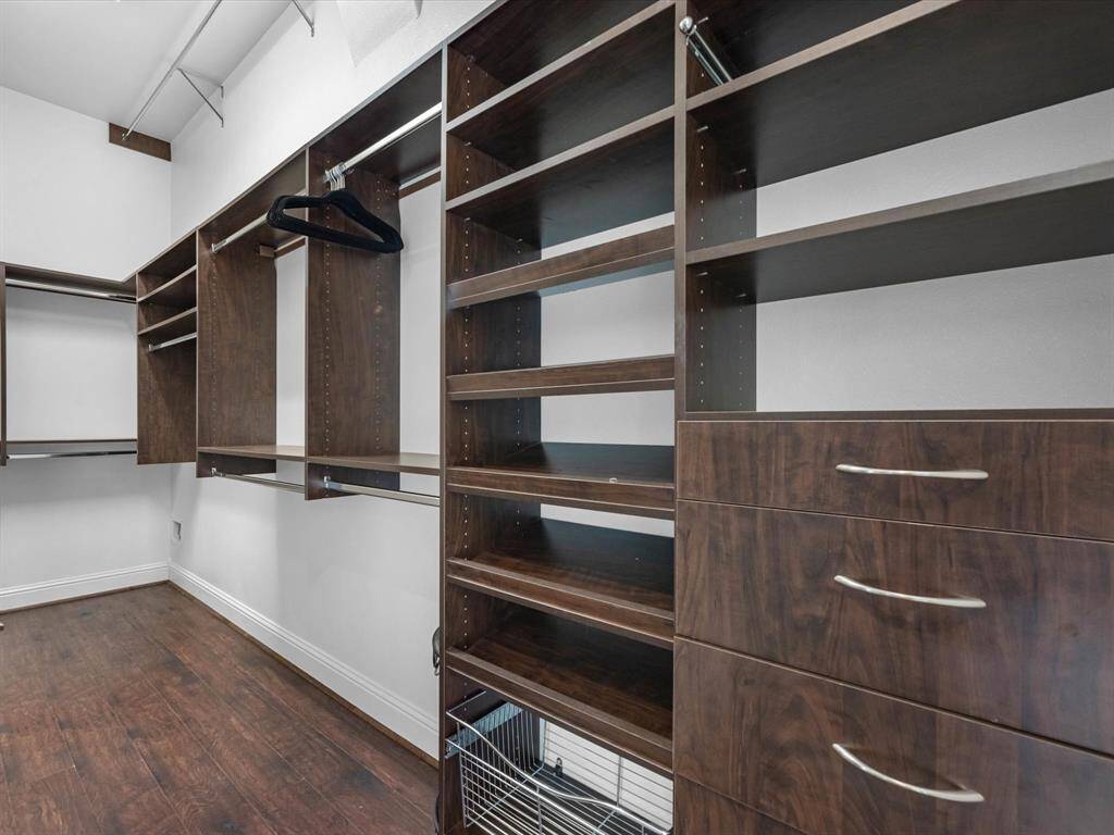 His and her walk in closets.