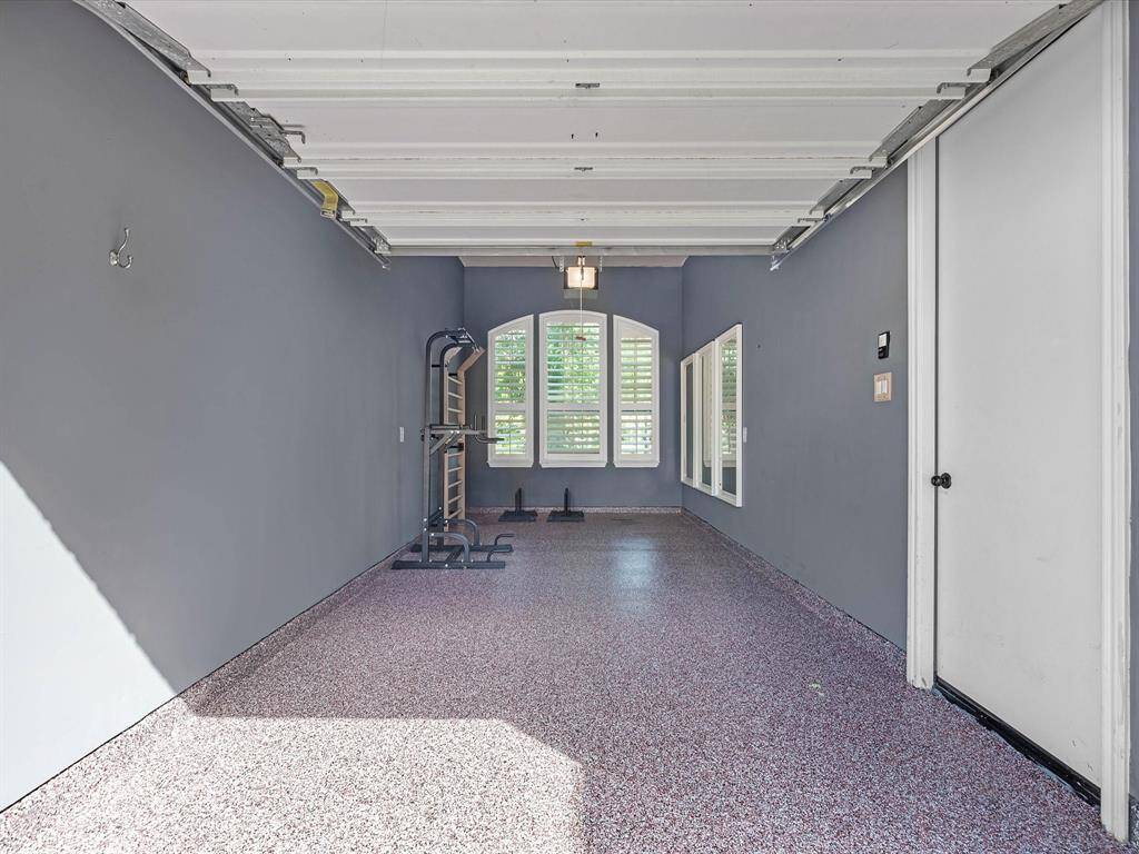 third bay garage used as a gym.