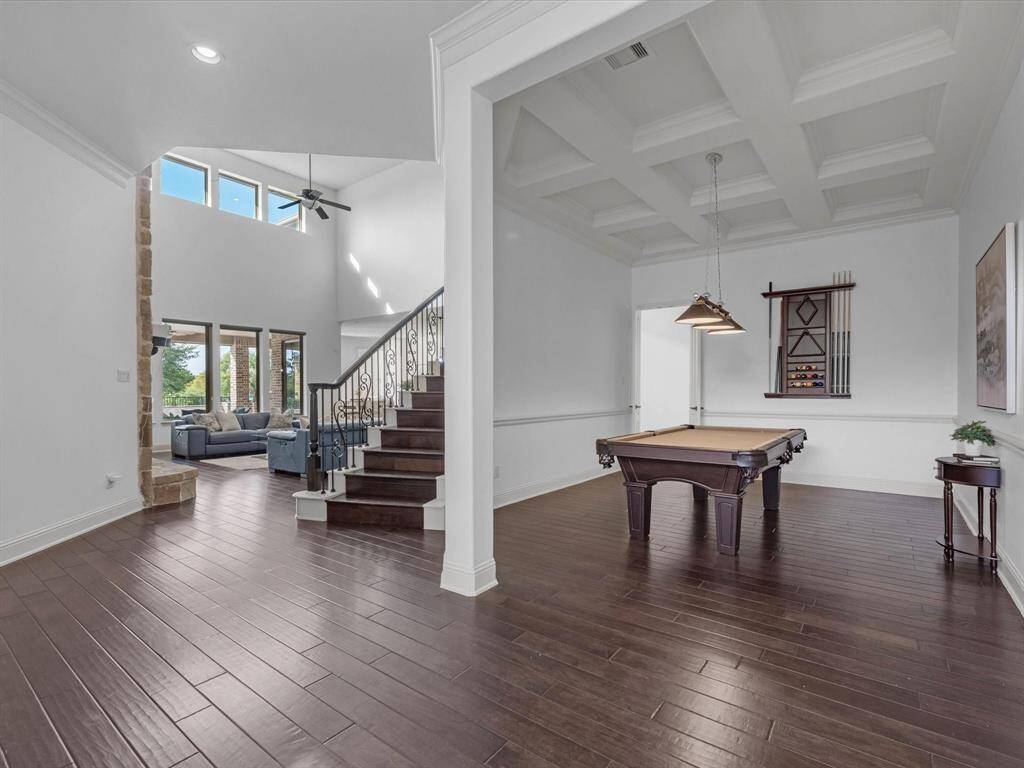 Coffered ceiling dining room