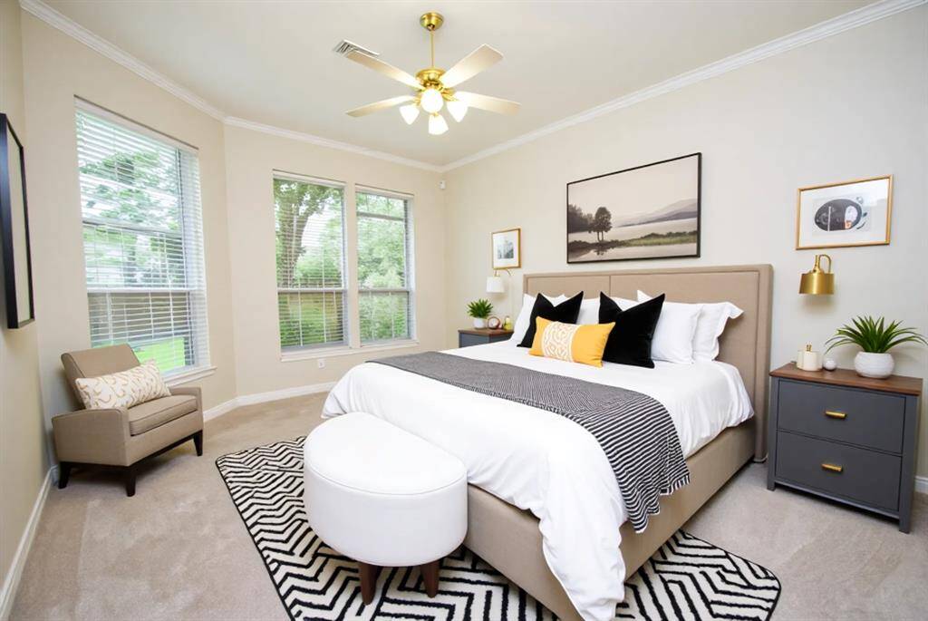 The primary suite offers a haven to escape to and features an en-suite bathroom. *virtually staged*
