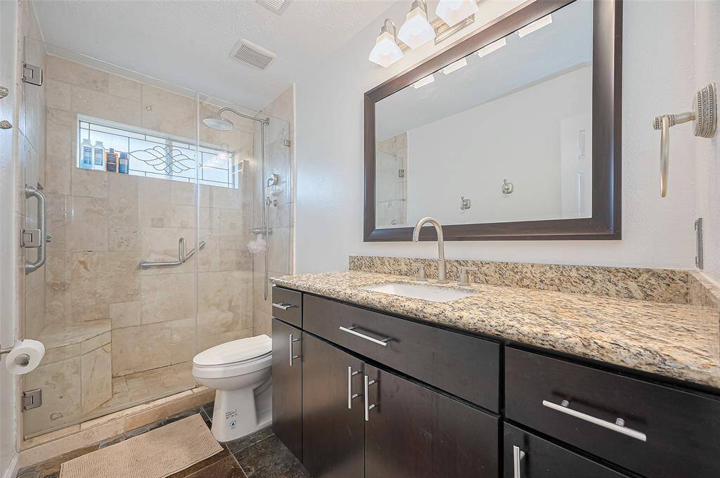 Updated bathrooms with modern finishes