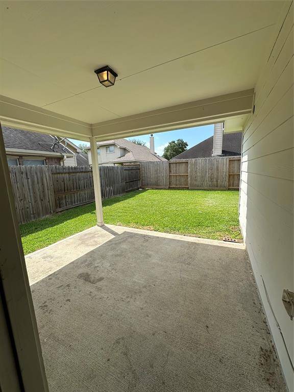 Covered patio area.