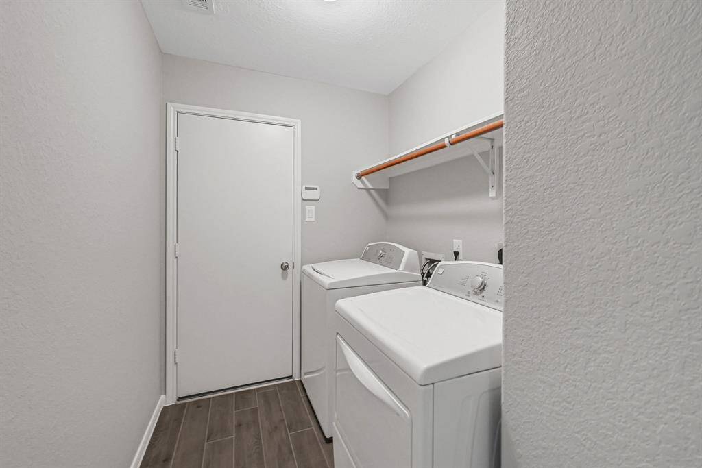 Laundry located next to the garage and  appliances are  included