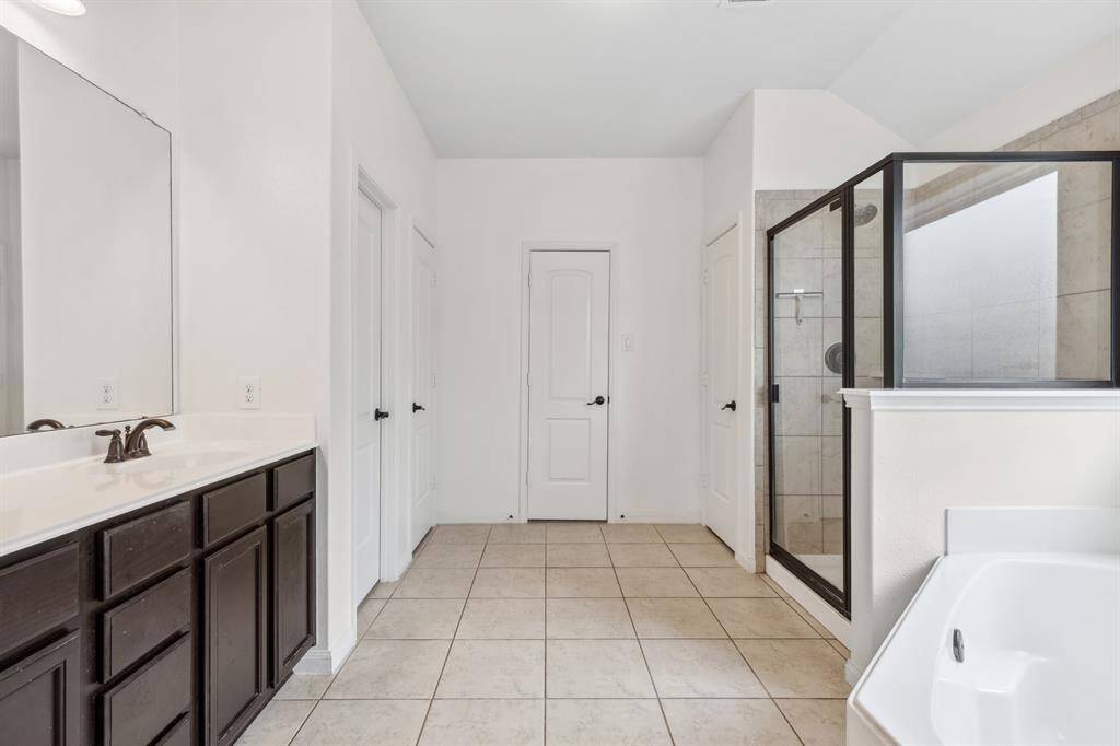 Primary Bath with shower and separate tub