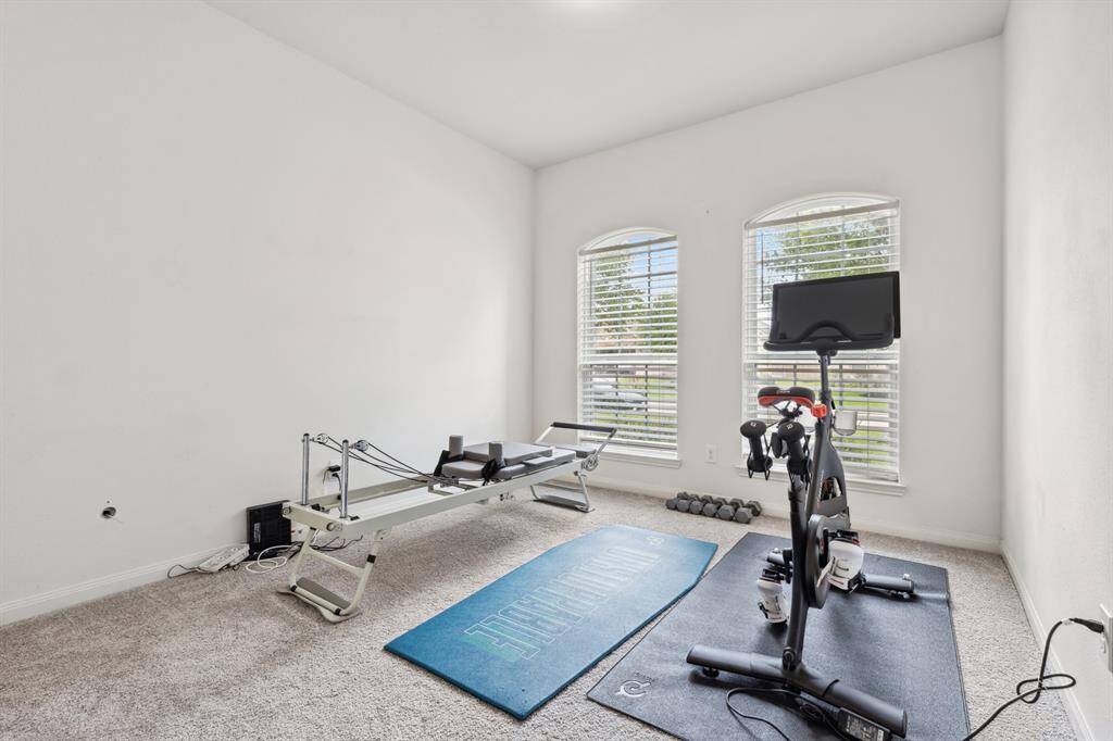 One of two secondary bedrooms