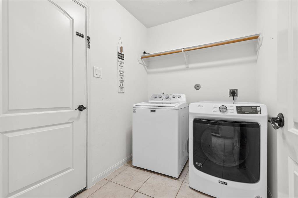 Laundry room just off the garage