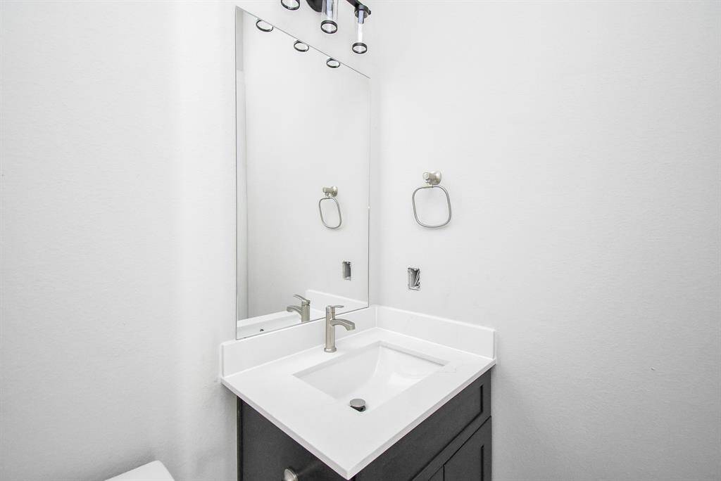 Half Bath has a clean and upscale look