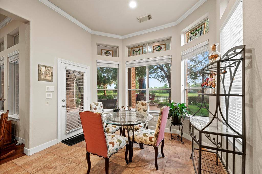 Never eat without a view again. This is the perfect spot for a breakfast area! Imagine looking out into your wonderful backyard as you begin the day.