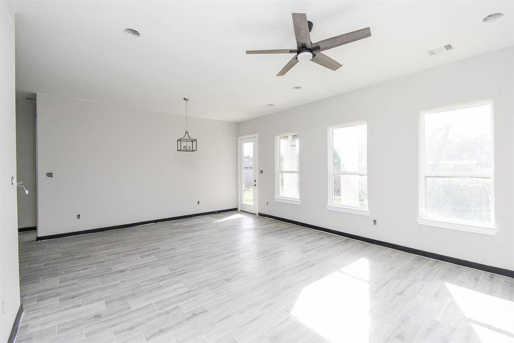 The wall of windows allows for a lot of natural light!