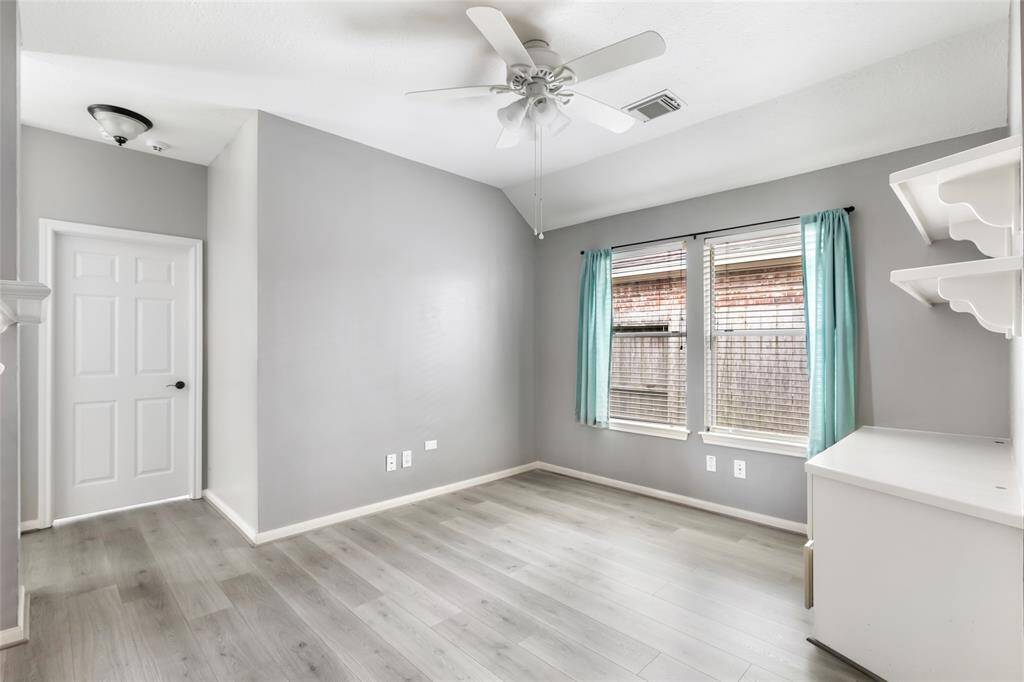 Great flex-space for an office, playroom, or additional sitting area.
