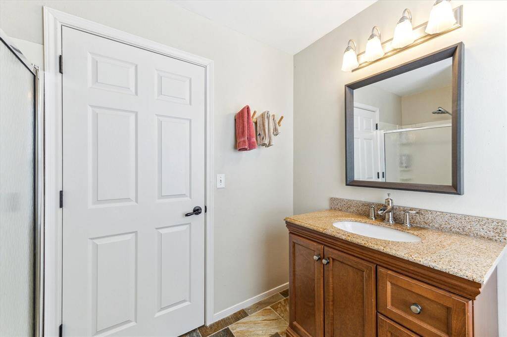 Upstairs 3/4 bathroom.